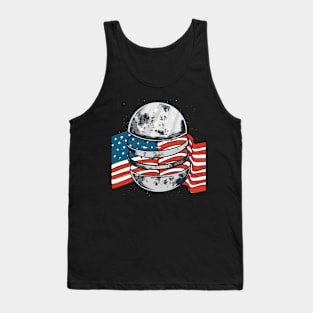 american shirt, moon shirt, american flag, gift t-shirt Tank Top